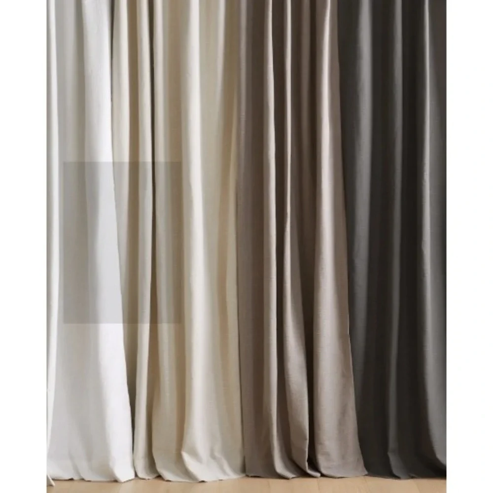 NWOT QUINCE White Slub Room Darkening Minimalist Boho Curtain 1 Panel 48X96 $70